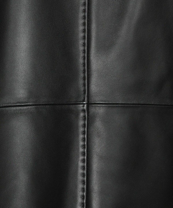 スタンドカラーシングルライダース ラムレザージャケット｜メンズ