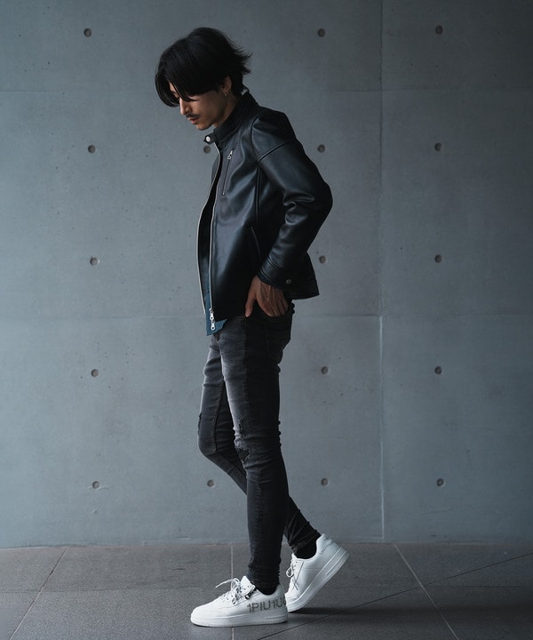 SHEEP LEATHER/シープレザー シングルライダースジャケット｜メンズ
