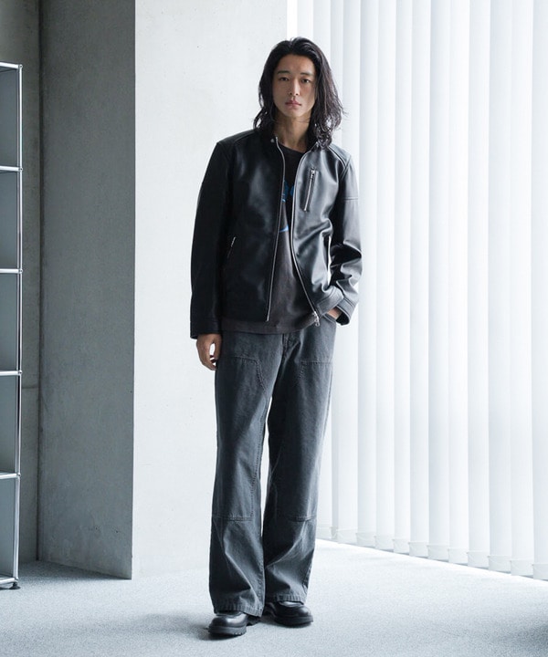 SHEEP LEATHER/シープレザー シングルライダースジャケット｜メンズ