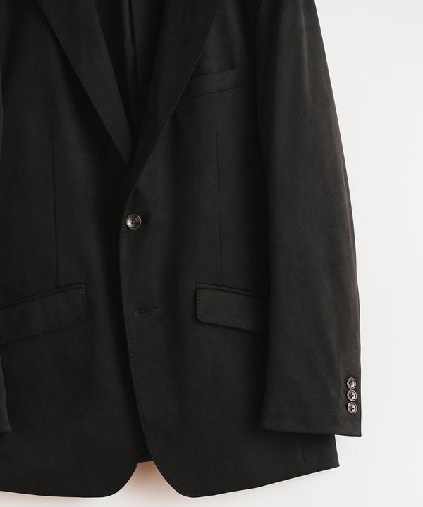 ストレッチフェイクスエードテーラードジャケット｜メンズファッション