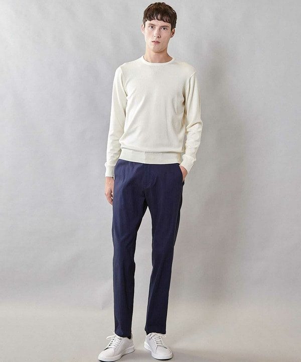 吸湿・発熱・保温】ウォッシャブル クルーネック ニット｜メンズ