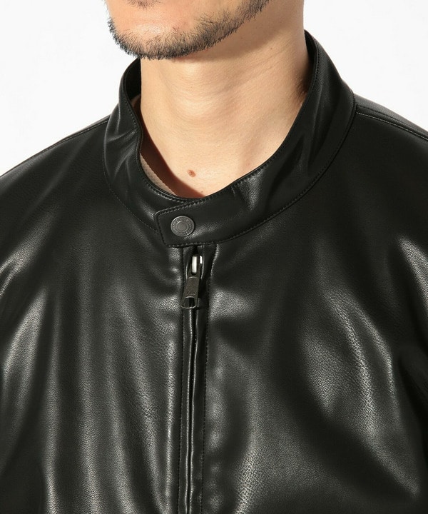 ストレッチフェイクスエードシングルライダース｜メンズファッション