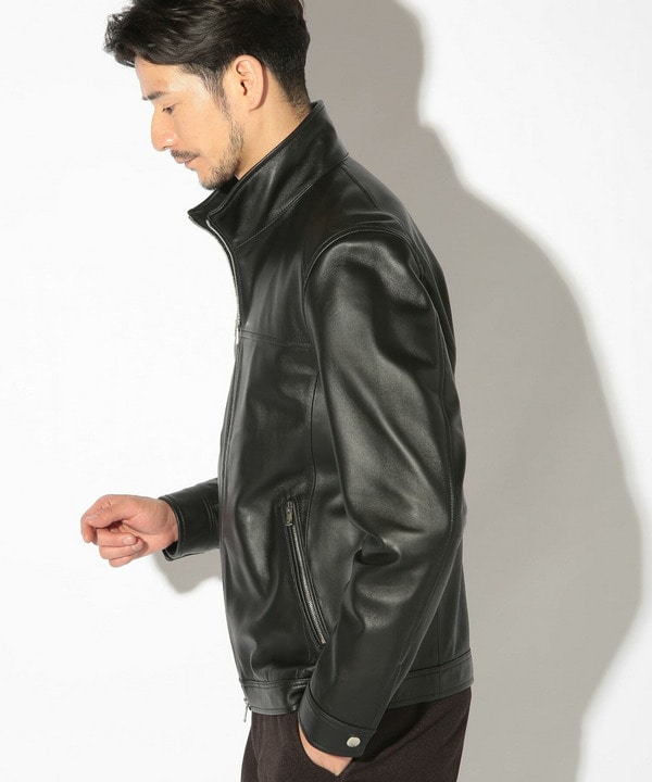 ラムレザースタンドカラージャケット｜メンズファッション通販 MEN'S