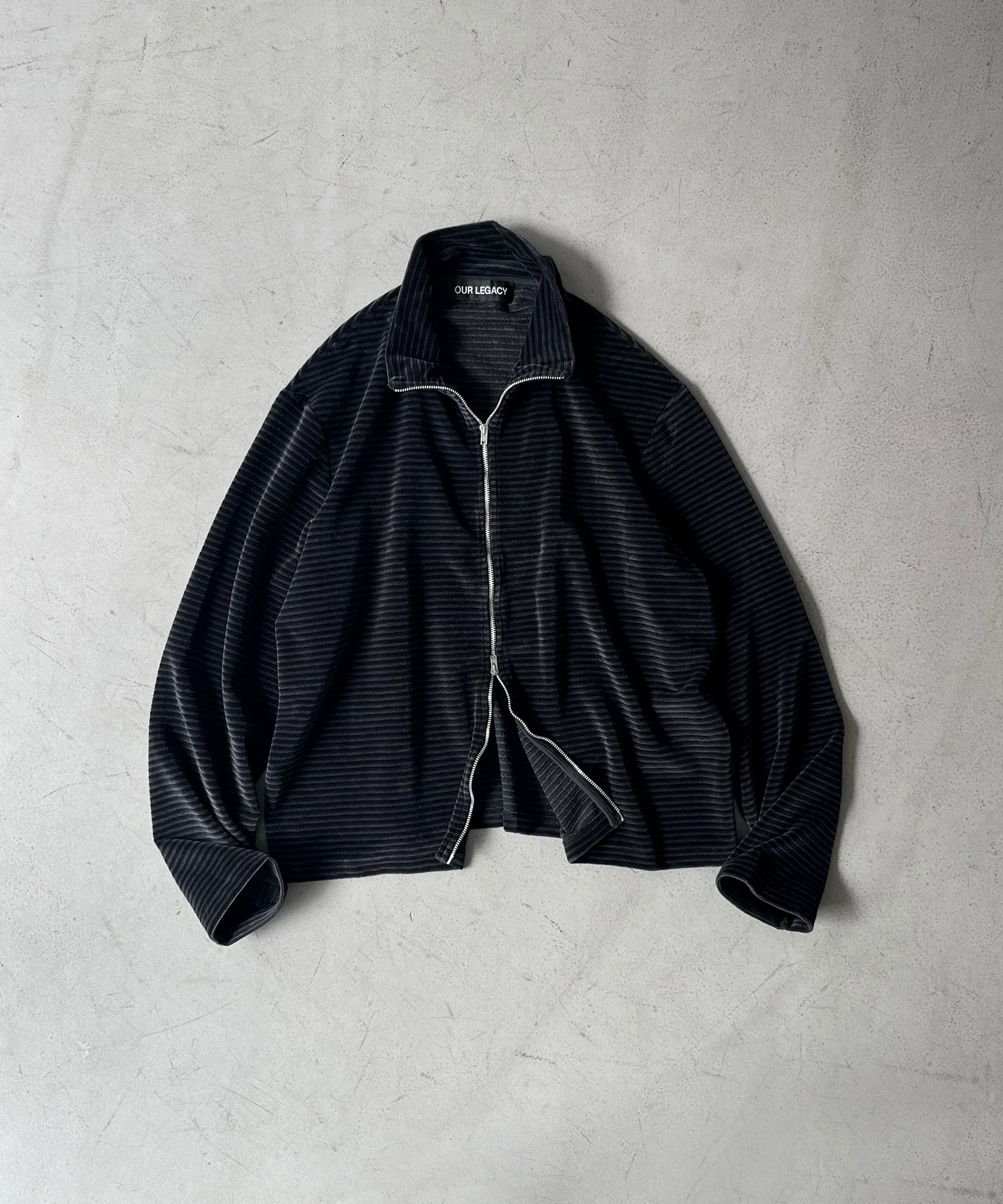OUR LEGACY【アワー レガシー】shrunken fullzip polo 