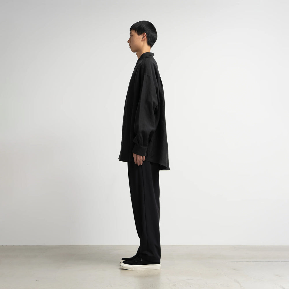 LINEN CUPRO L/S OVERSIZED REGULAR COLLAR SHIRT – OBLIGE