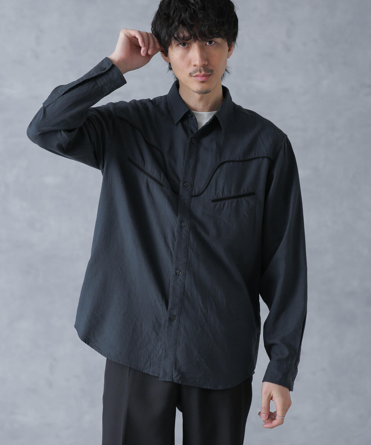 コットン レーヨン ウエスタン シャツ