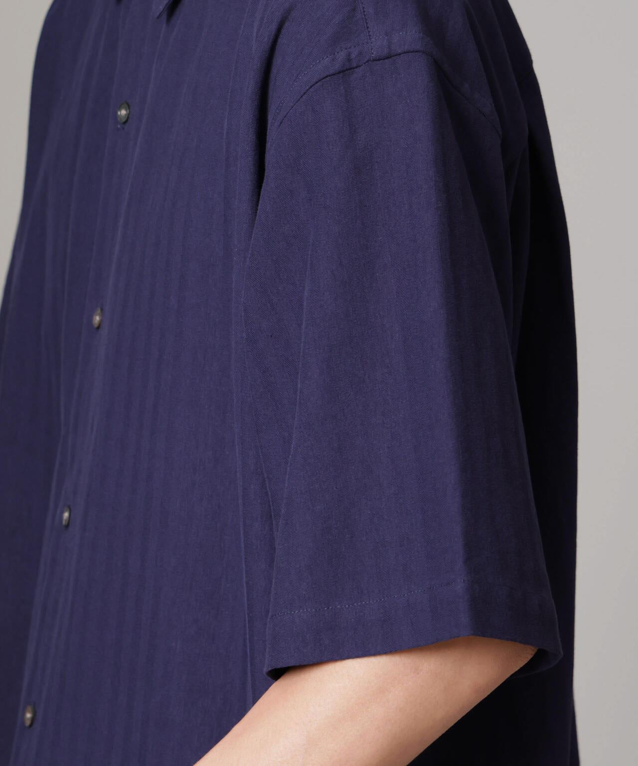 シャドー ストライプ ハーフスリーブ シャツ