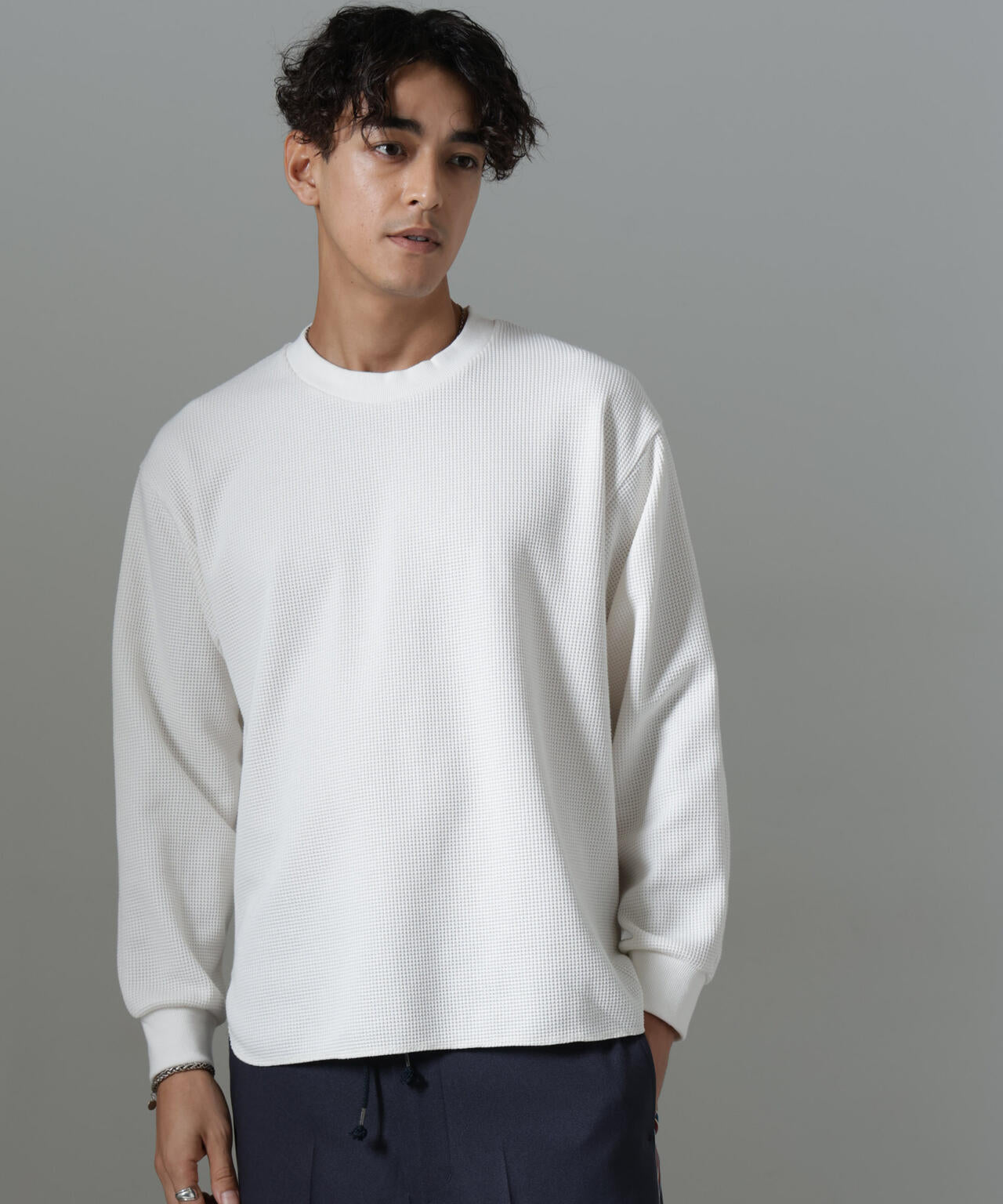 テクノ ワッフル ロングスリーブ Tシャツ