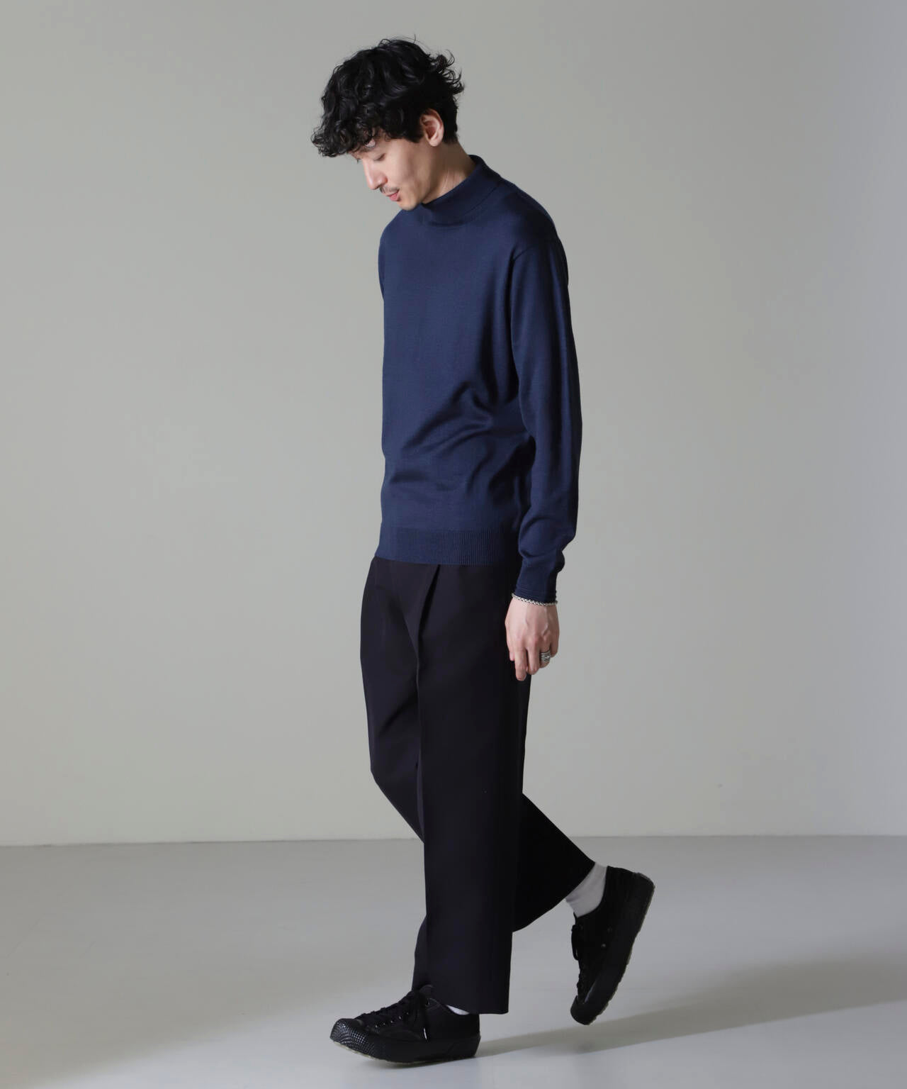 コットン ダブル クロス テーパー クロップド パンツ