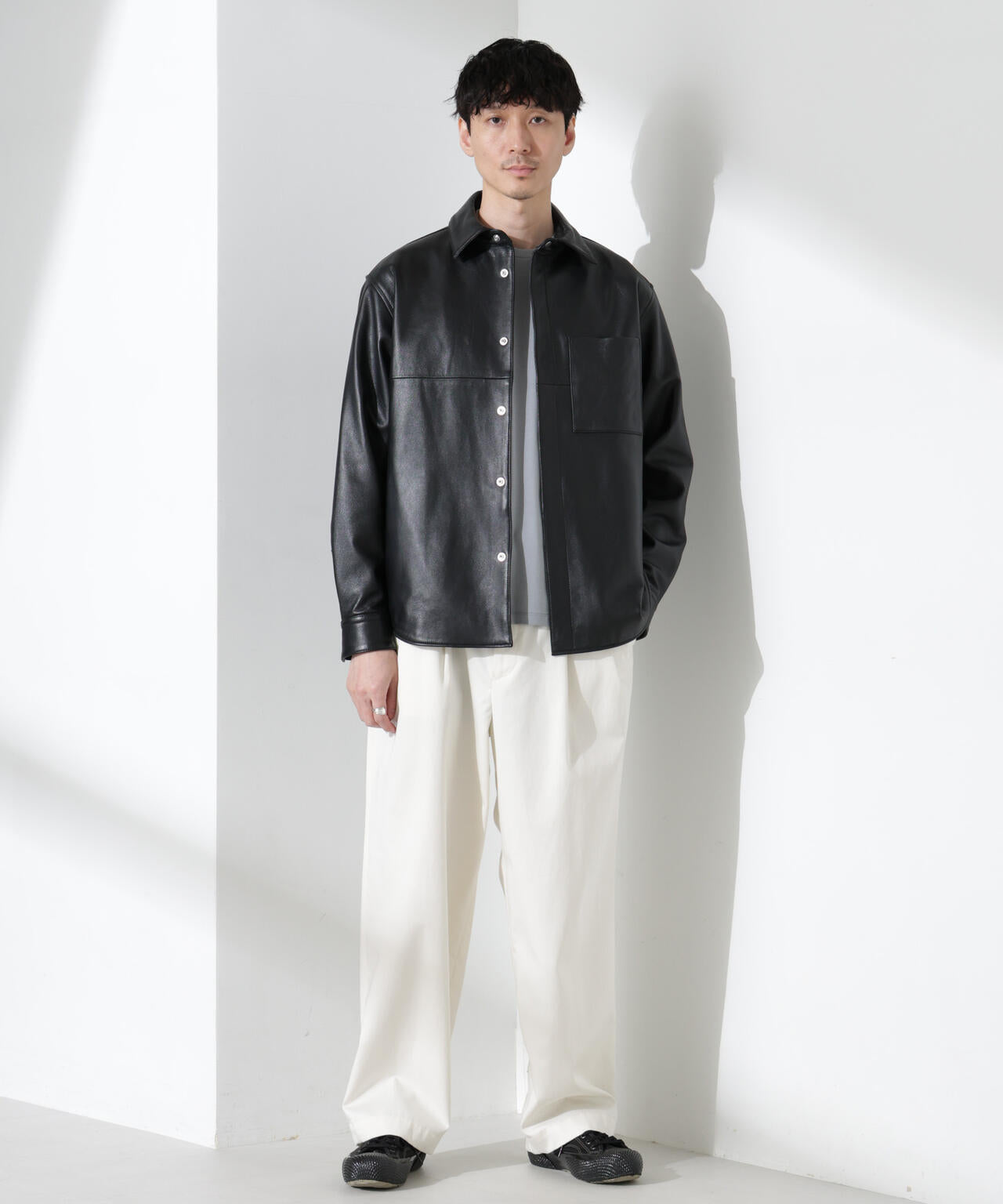 ライトラムナッパシャツジャケット