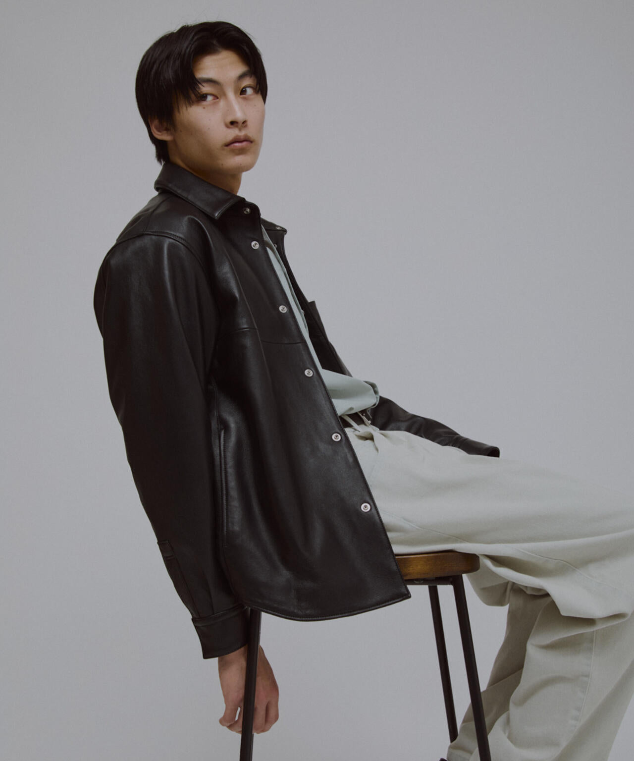 ライトラムナッパシャツジャケット