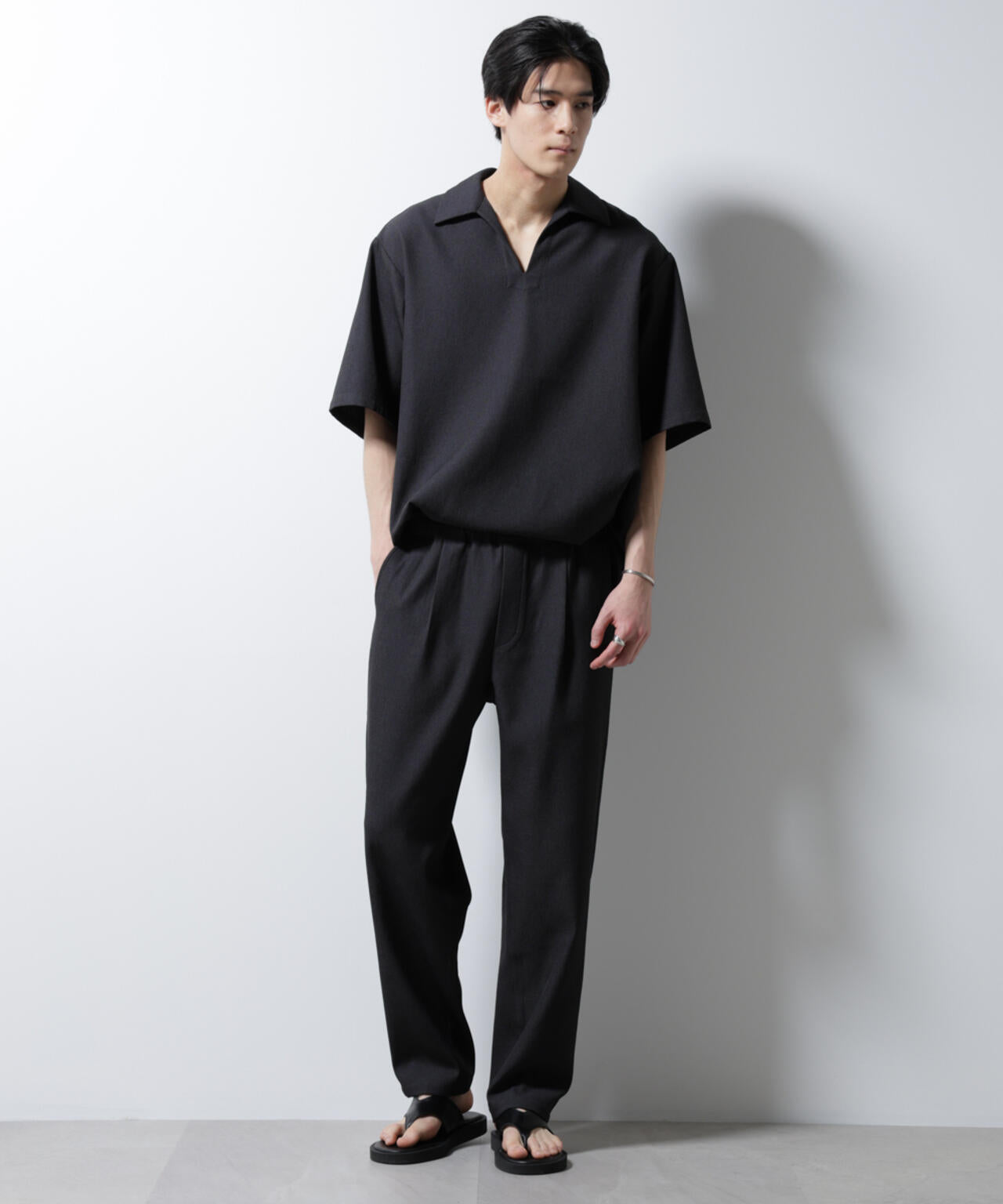 MC」coveross(R)EOS ポリエステル ブッチャー スキッパーシャツ