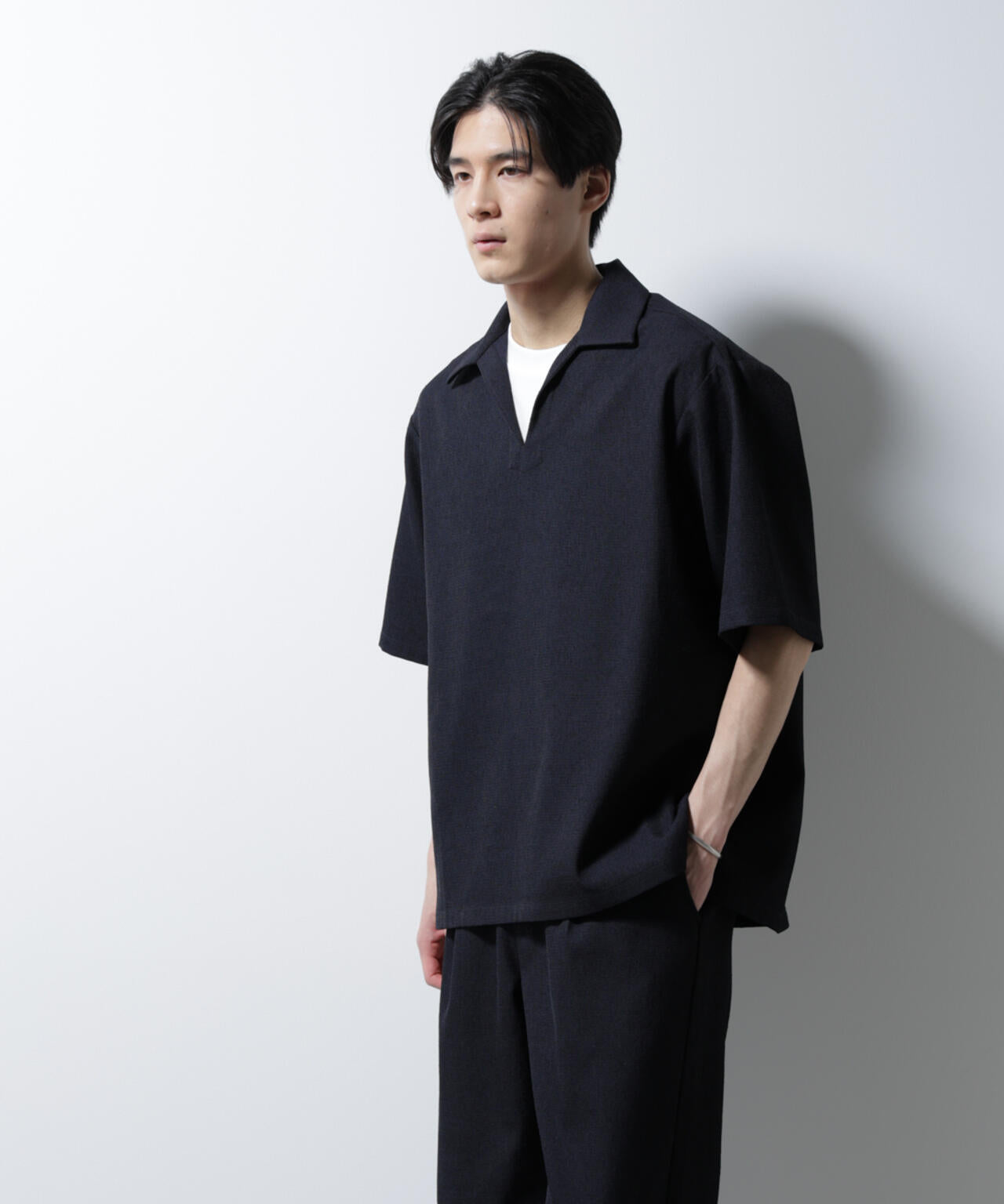 MC」coveross(R)EOS ポリエステル ブッチャー スキッパーシャツ