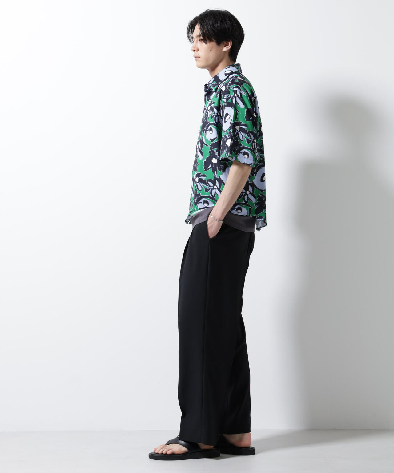 総柄 プリント シャツ