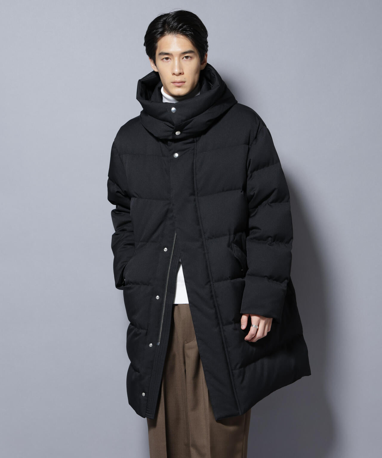 西川ダウン(R)」フェイクファーカラーサージロングダウン