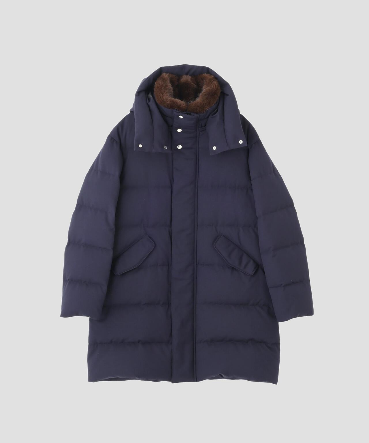 西川ダウン(R)」フェイクファーカラーサージロングダウン