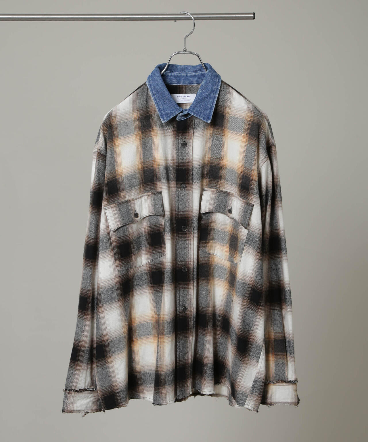 HOTEL PALACE｣ ヴィンテージライクオンブレチェックネルシャツ