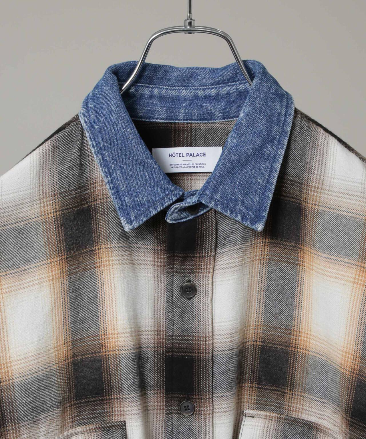 HOTEL PALACE｣ ヴィンテージライクオンブレチェックネルシャツ