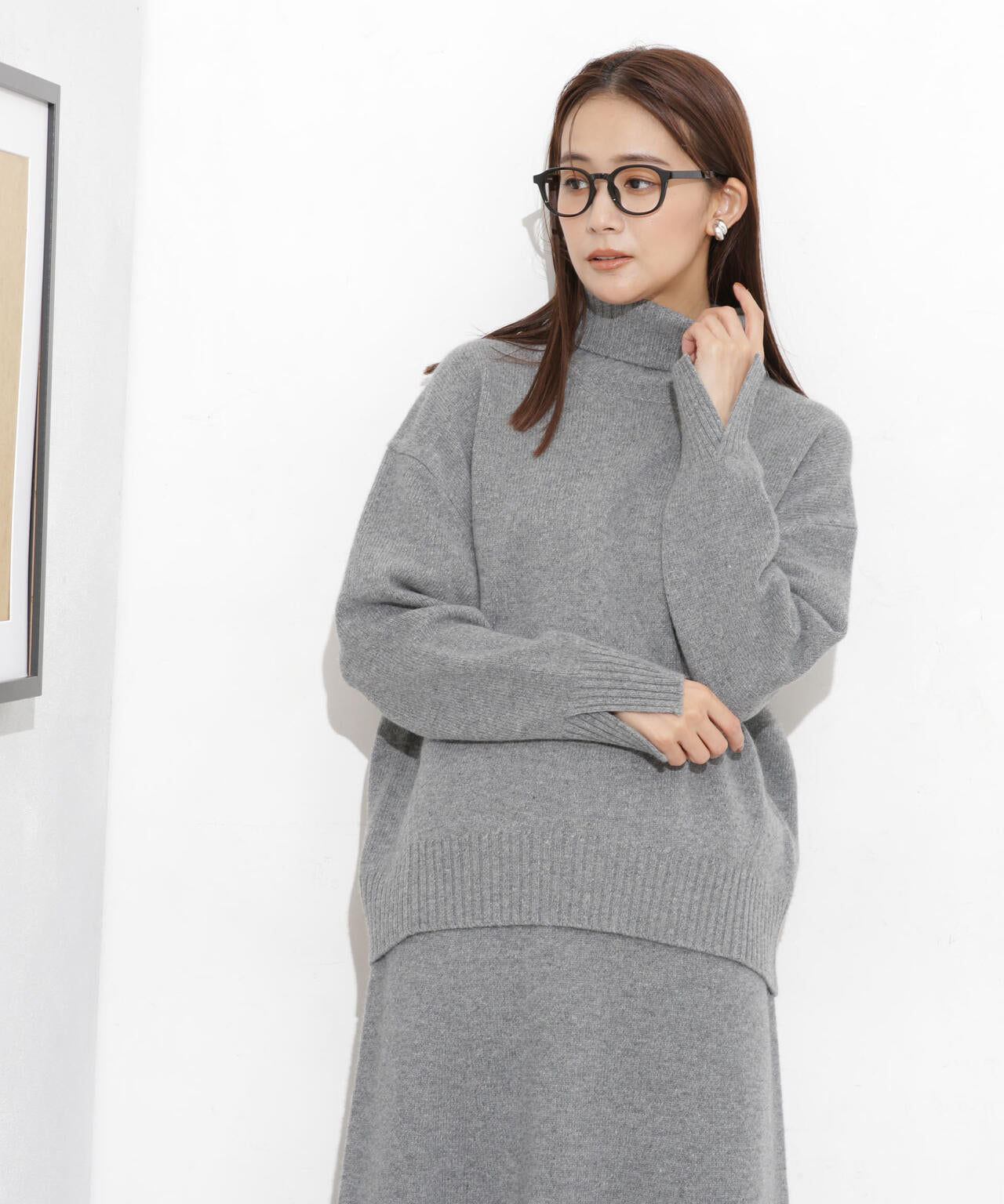 MUSIC ウールカシミヤタートルネックニット(セットアップ可)