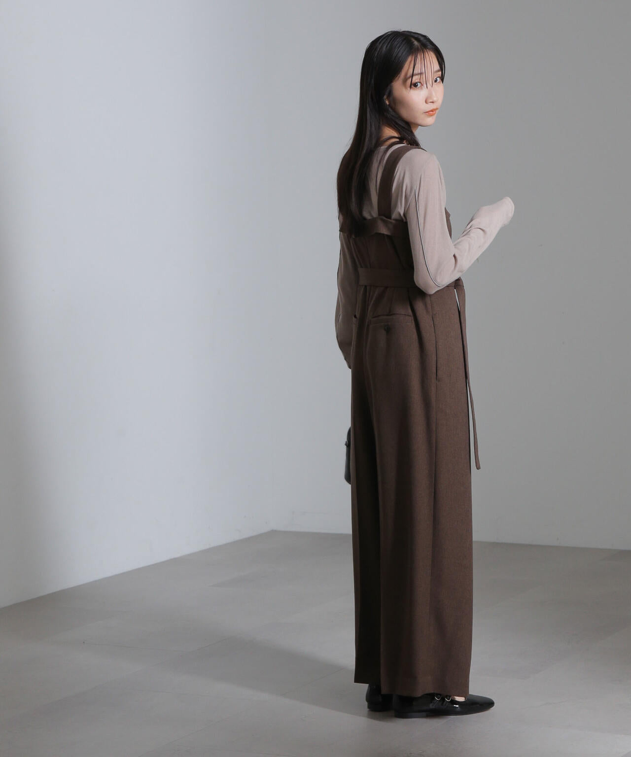 シャークスキン サロペット