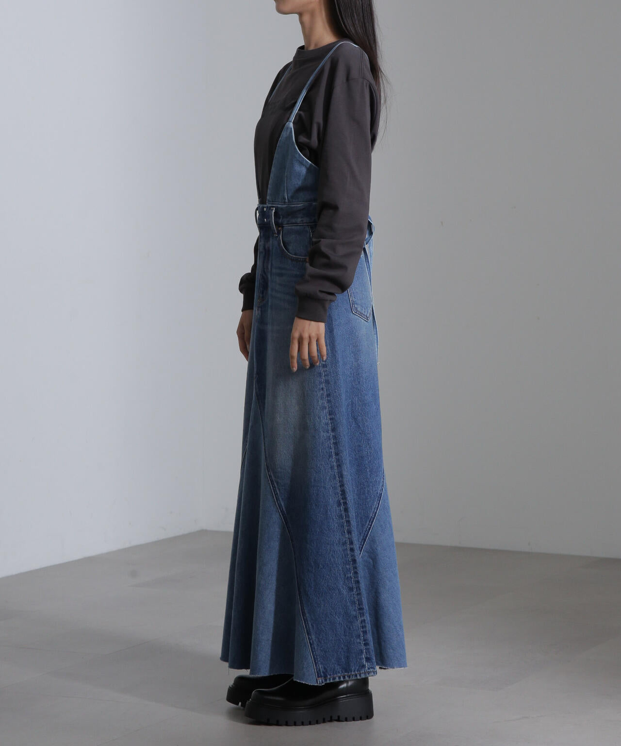 リメイク 風 2way ナロー フレア ジャンパー スカート