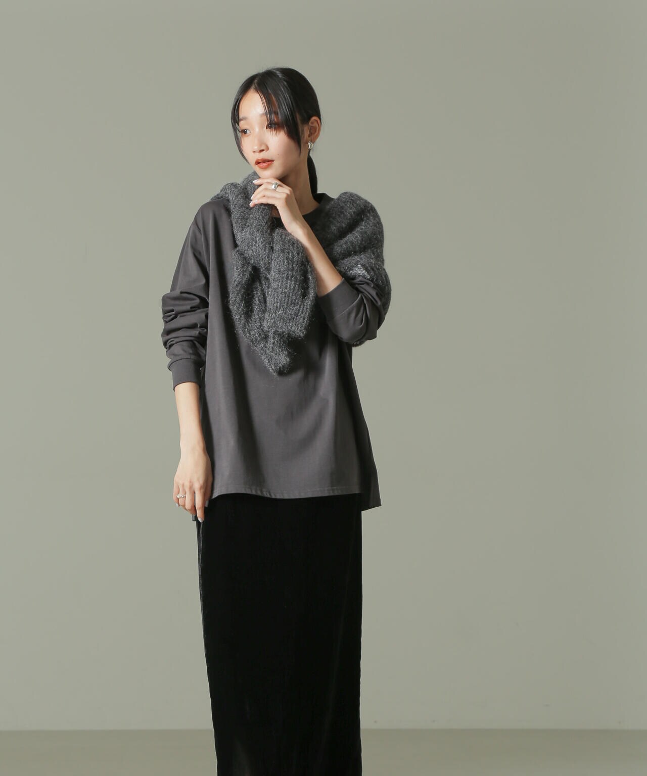 ベロア ナロー スカート