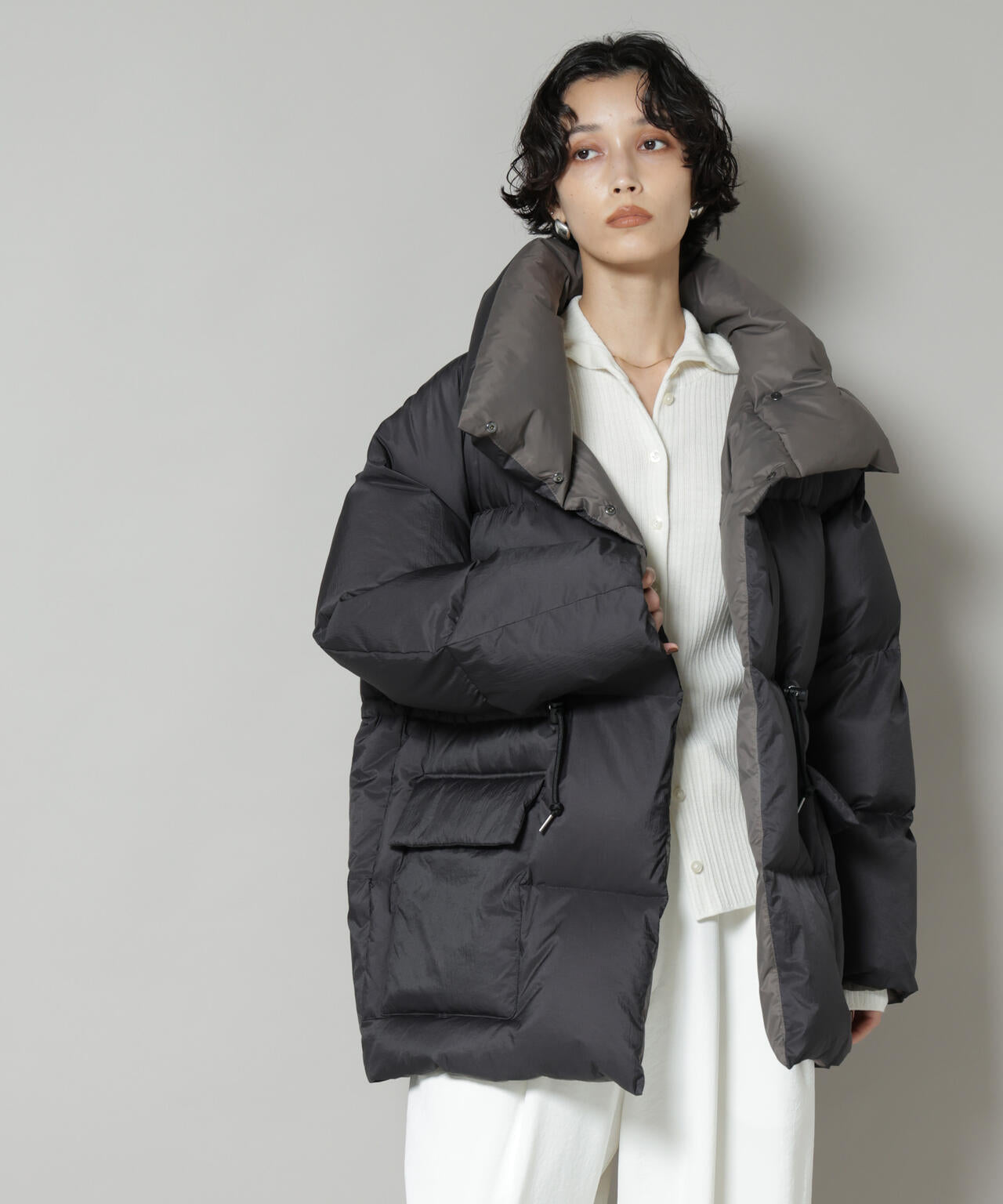 西川ダウン(R) 」バイカラー ボリューム ダウン