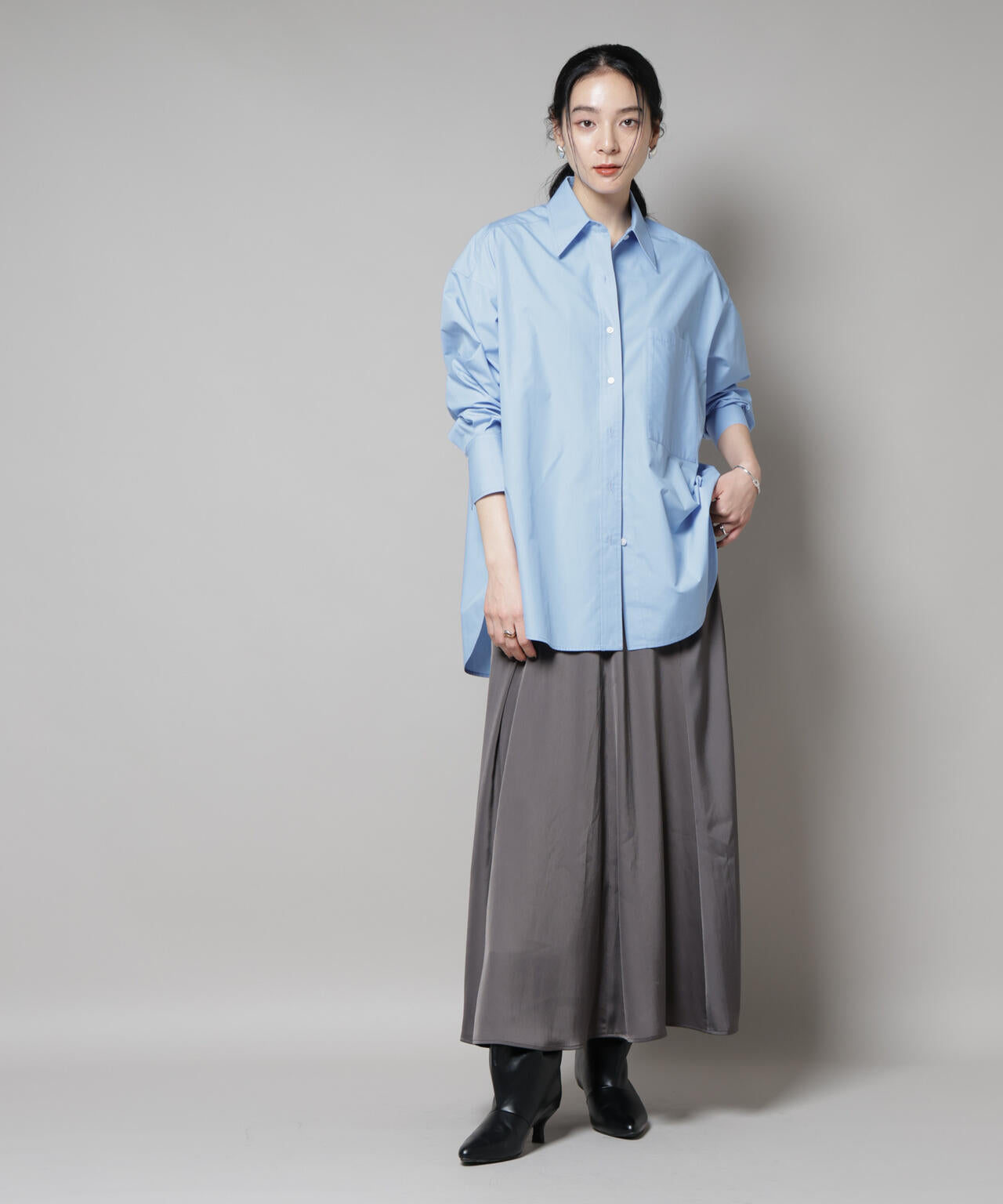 バッククロス オーバー シャツ