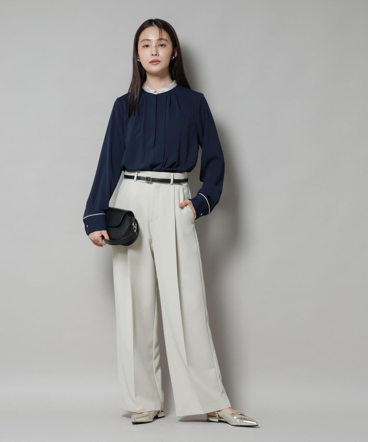 ツイル ワイド スラックス