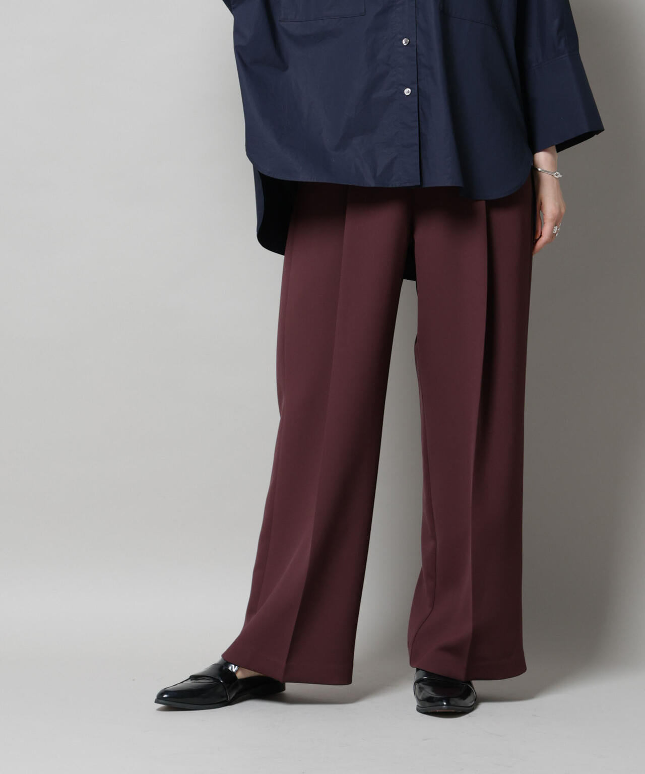 ツイル ワイド スラックス