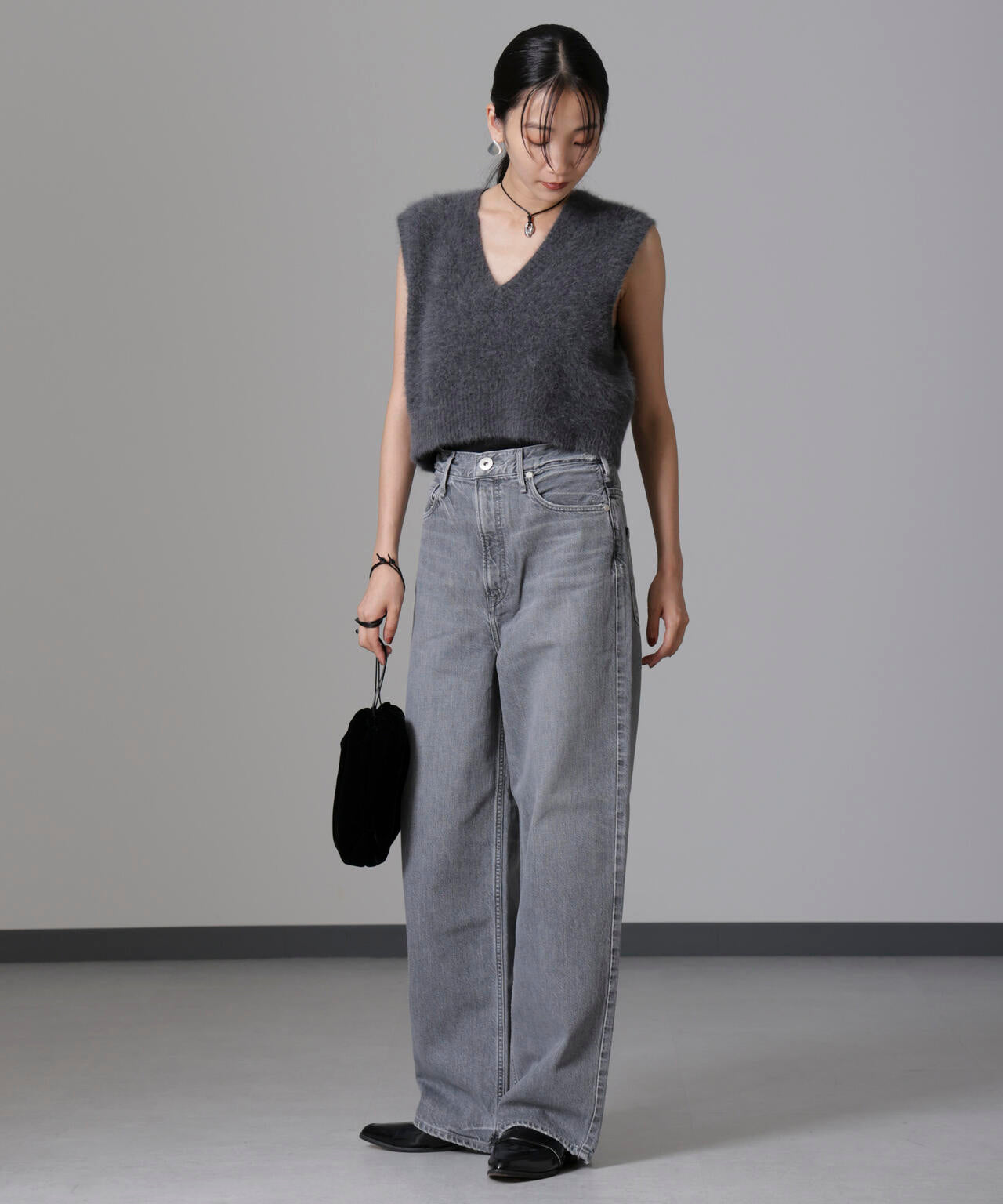 upper hights / THE NIECE ワイド ストレート デニム SHADE