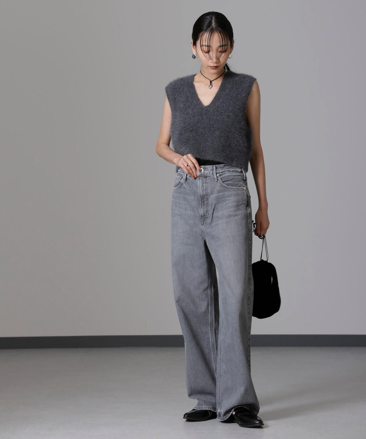 upper hights / THE NIECE ワイド ストレート デニム SHADE