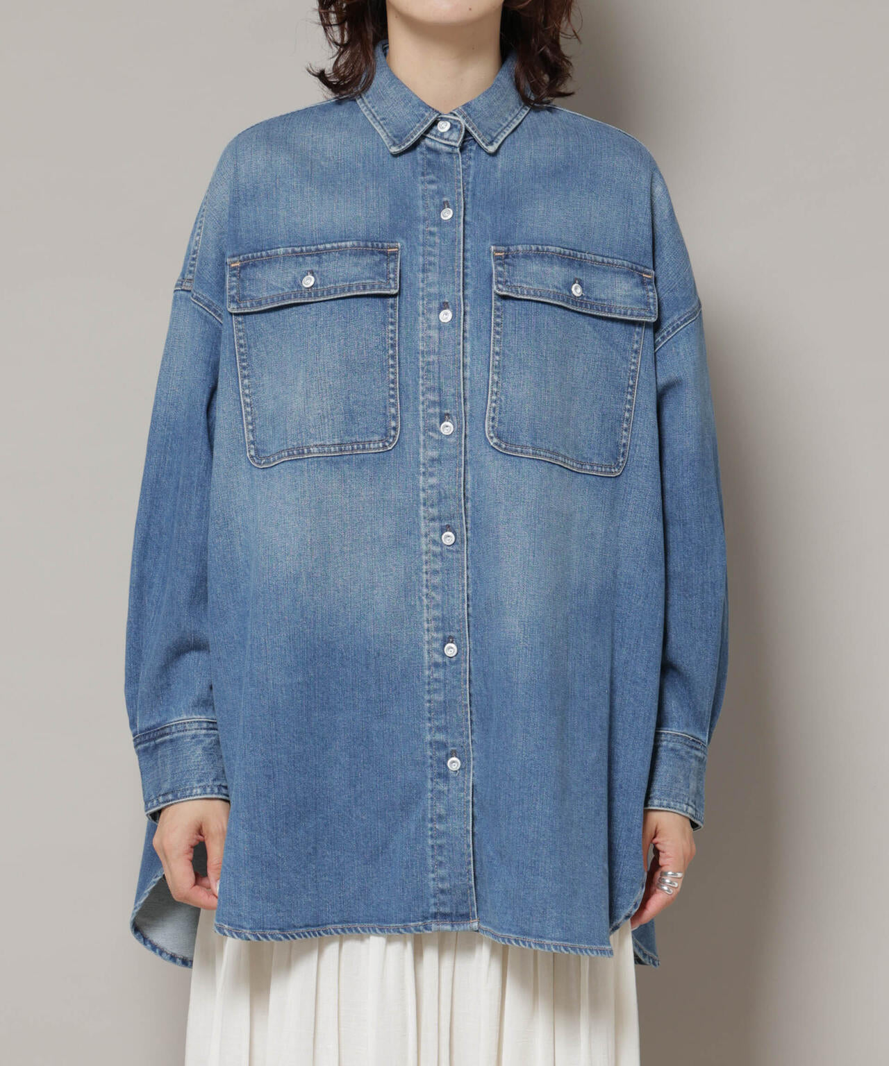 Healthy DENIM / Almond デニム ビッグシャツ
