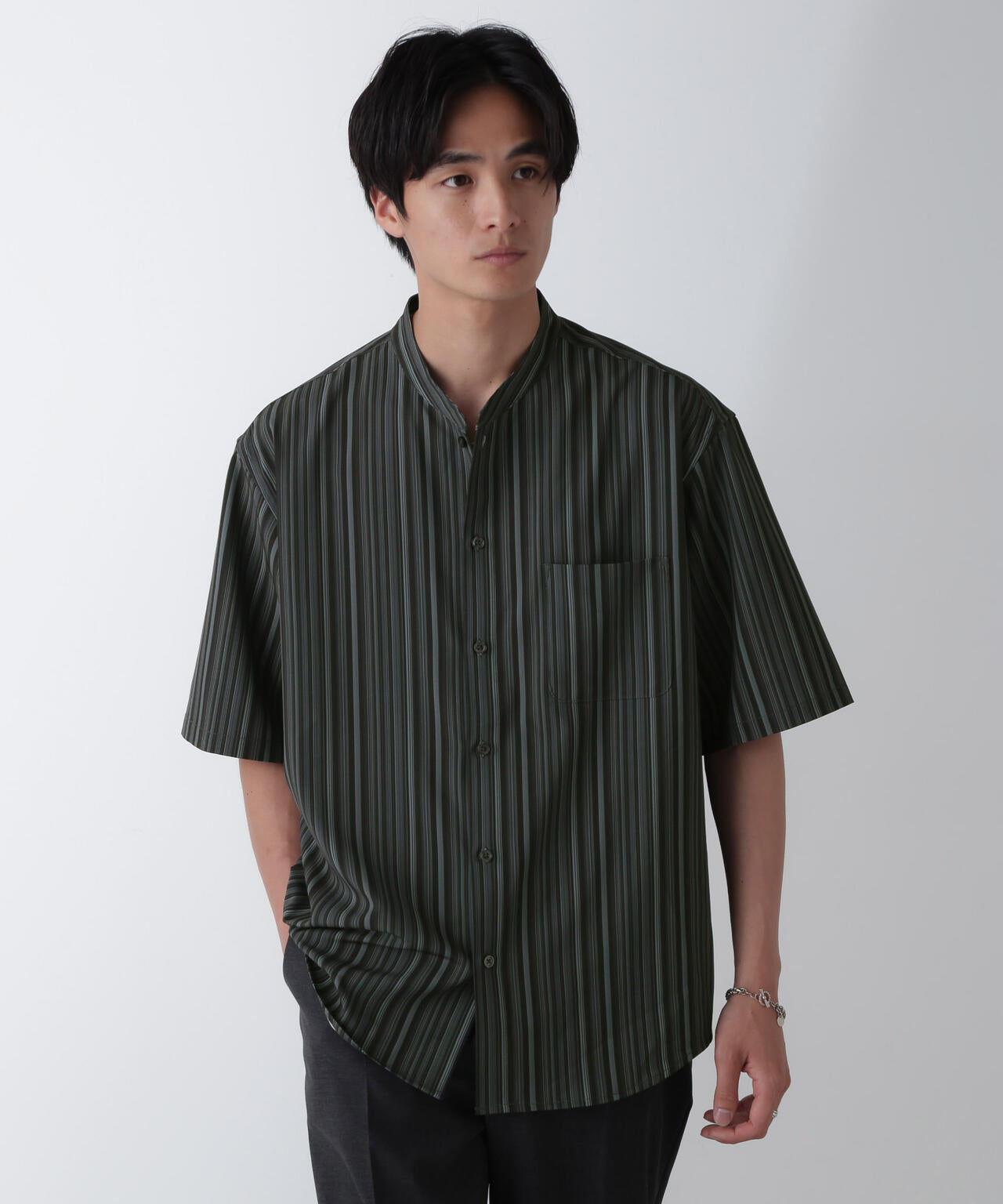 ランダムストライプ シャツ 半袖