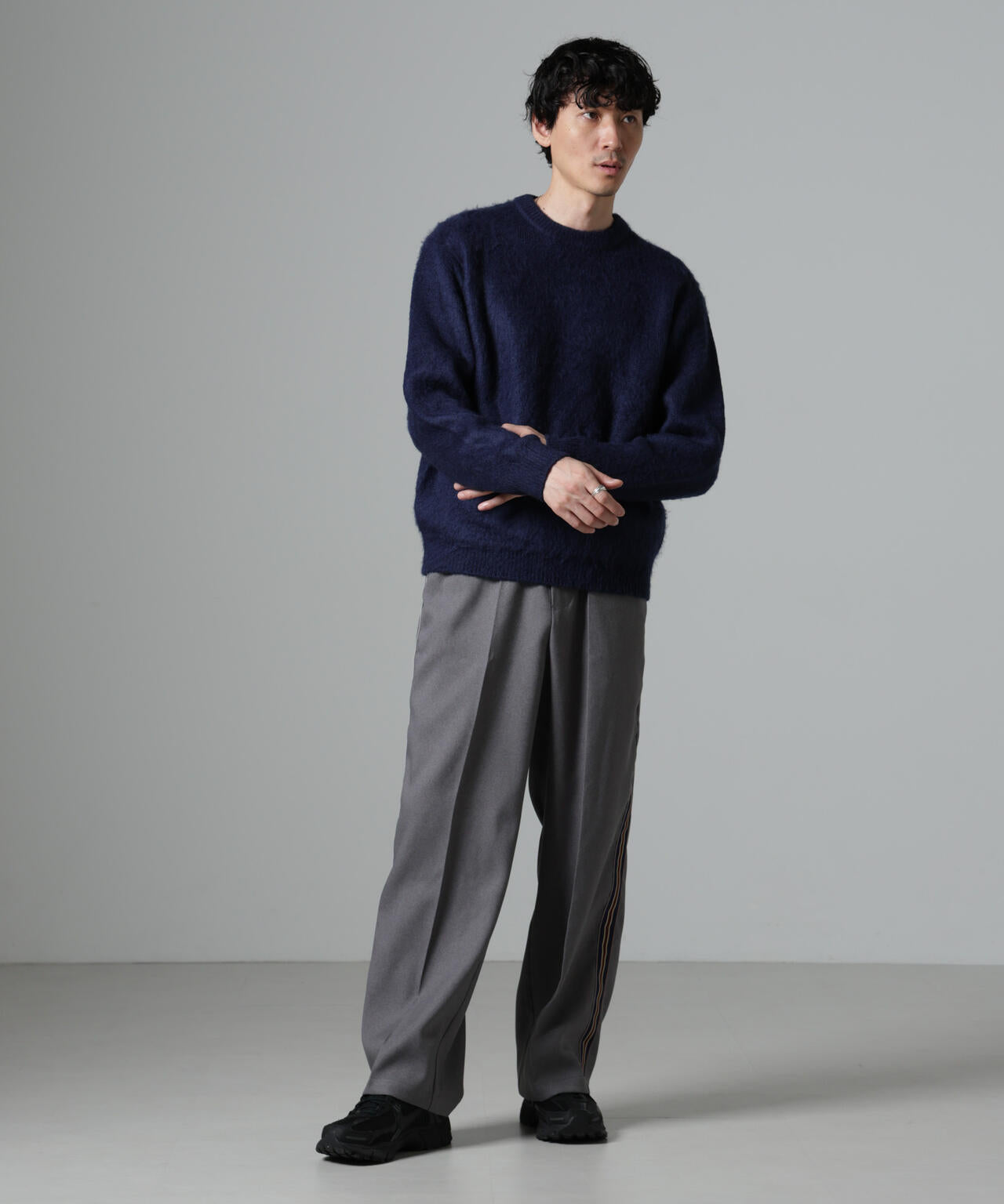 モヘヤ ライク プルオーバー ニット