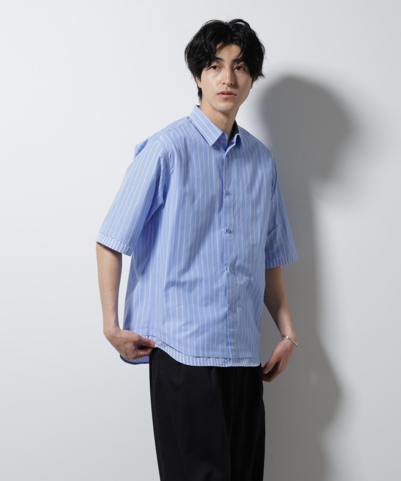 クレイジー ストライプシャツ 半袖 1