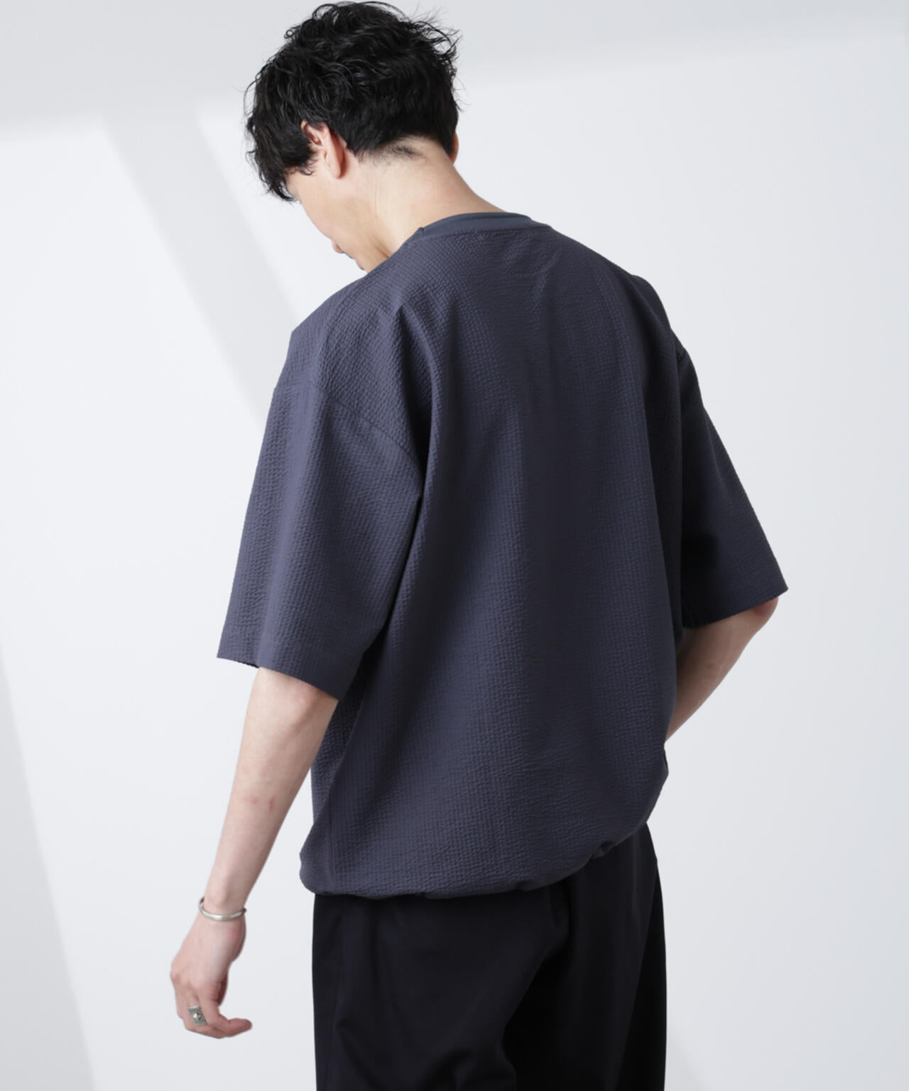 シルケット サッカー ワイド Tシャツ 半袖