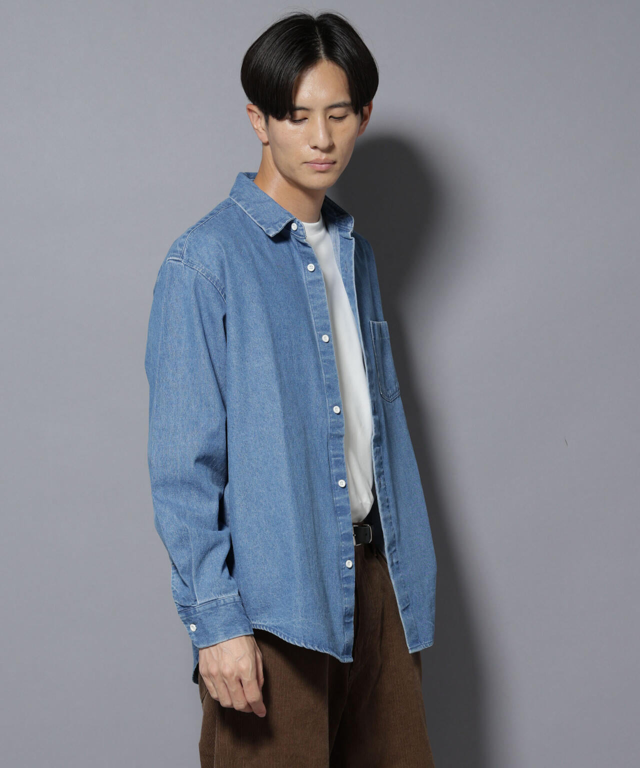 ライトオンスデニムシャツ 長袖