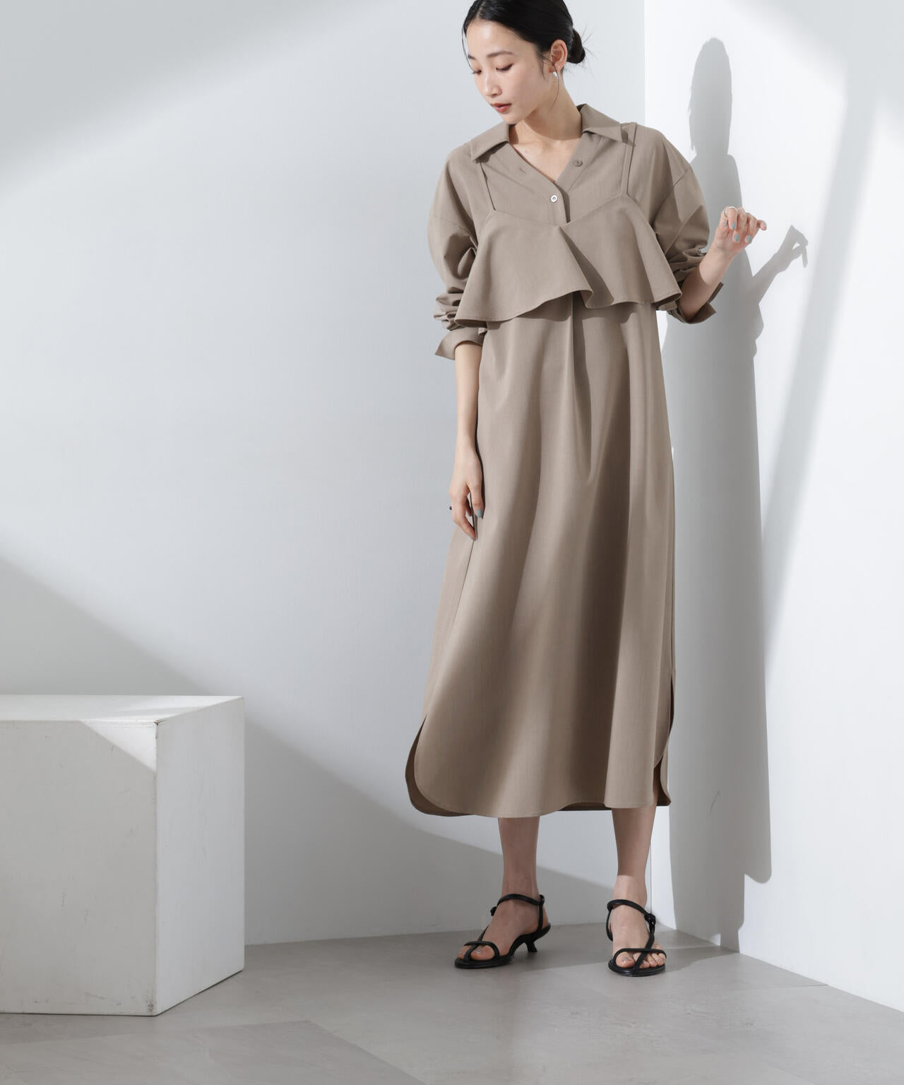 キャミソール ビスチェ ＋ スキッパーワンピース SET