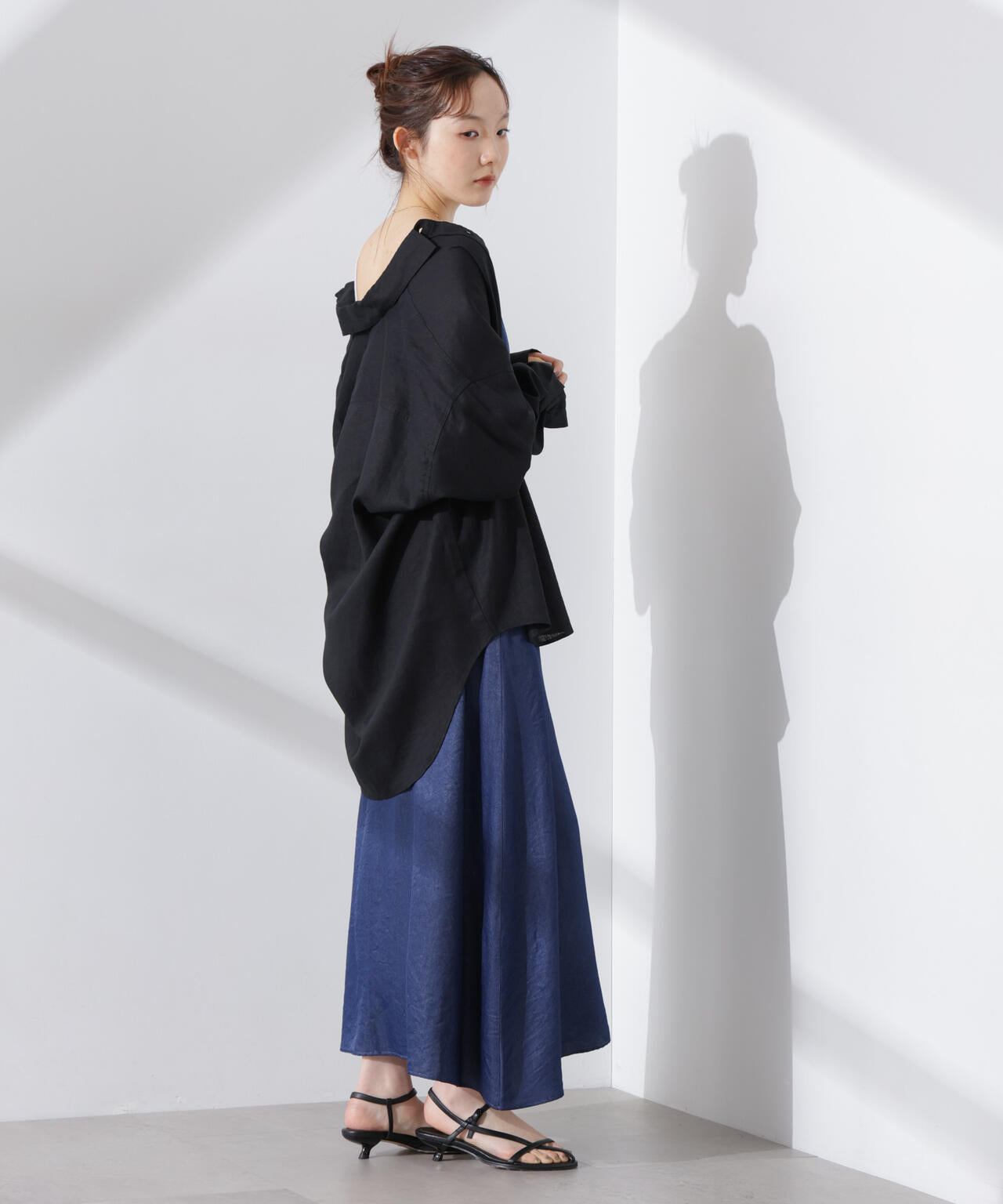 キャミソール フレア ワンピース