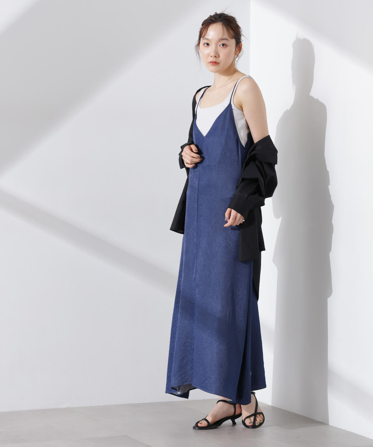 キャミソール フレア ワンピース