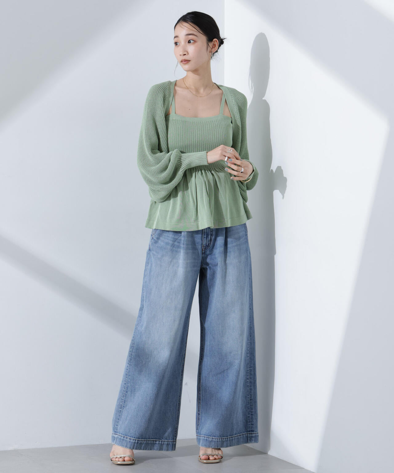 ペプラム キャミソール ＋ ボレロ セット