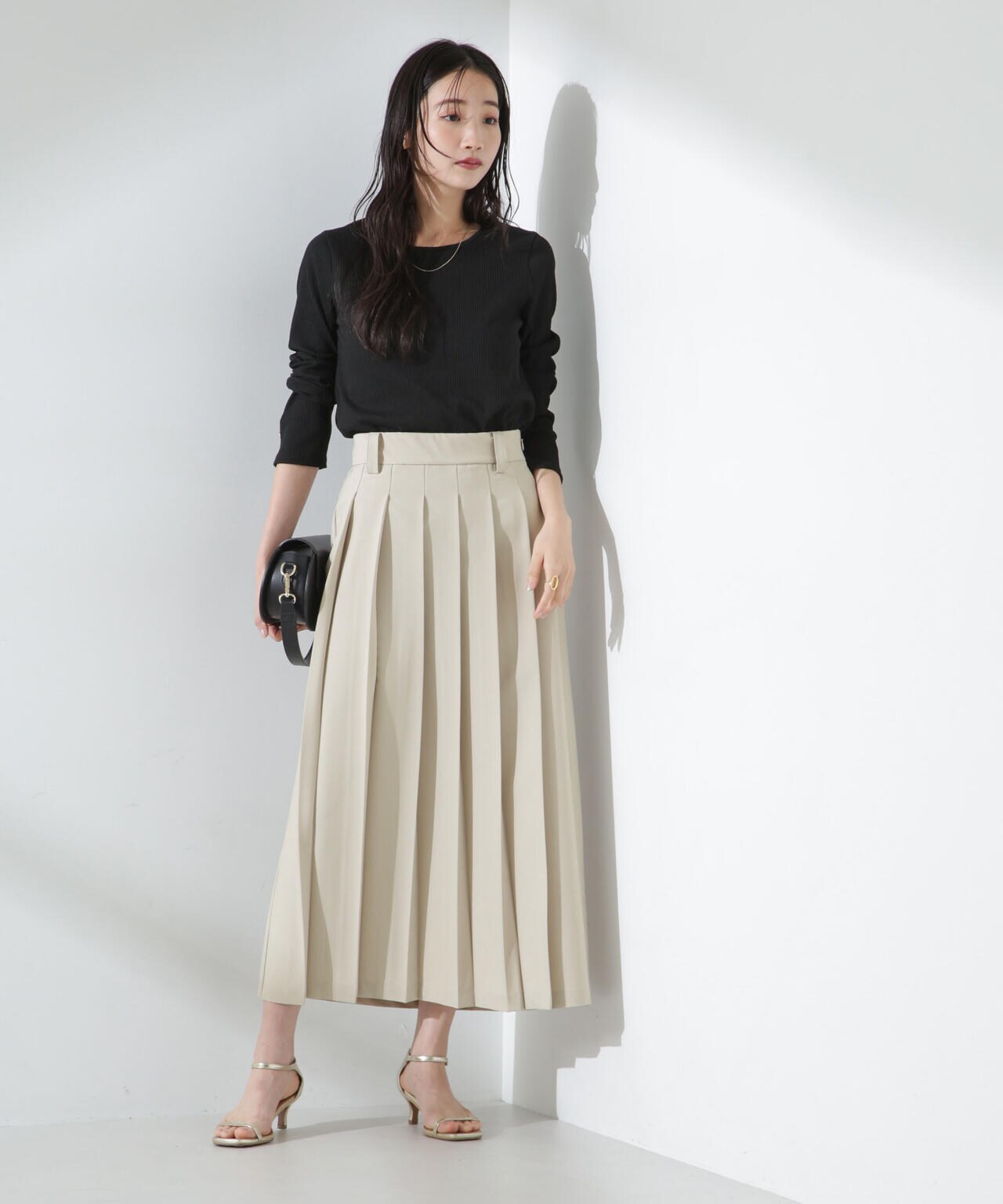 フロント プリーツ スカート