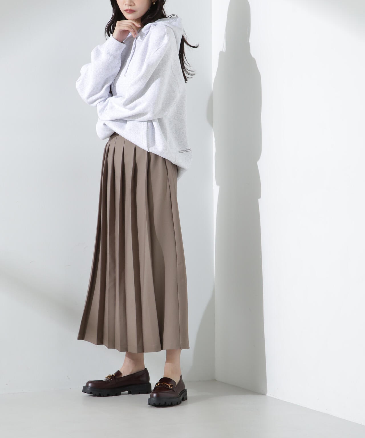 フロント プリーツ スカート