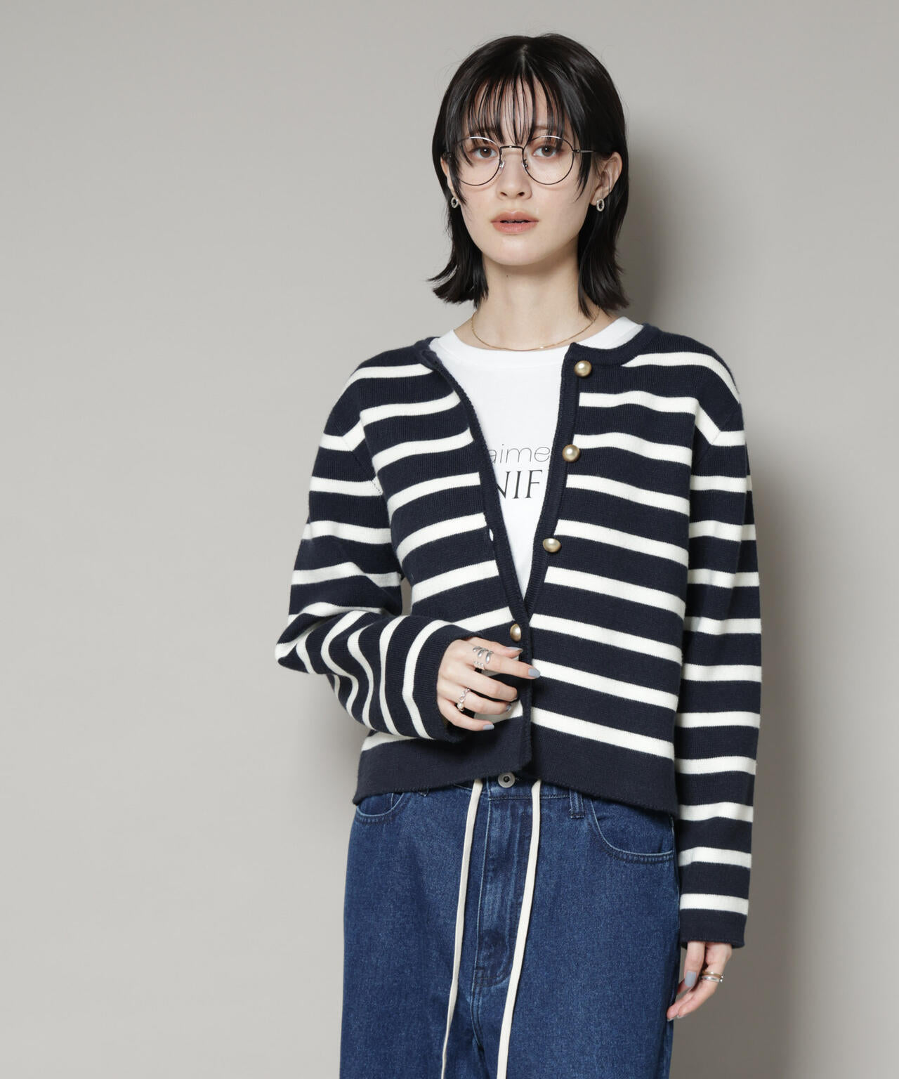 ミラノ リブ ニット ジャケット