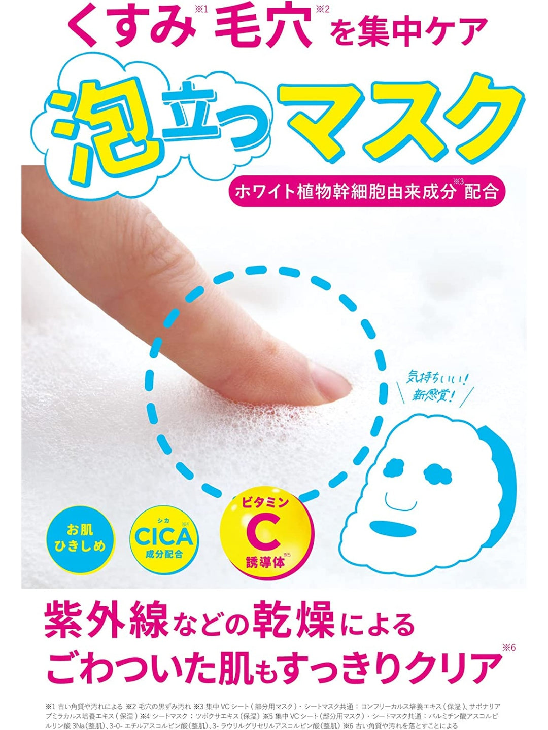 もこもこVC白泡マスク [毛穴洗浄シート付き] リッツ ホワイト 1回分