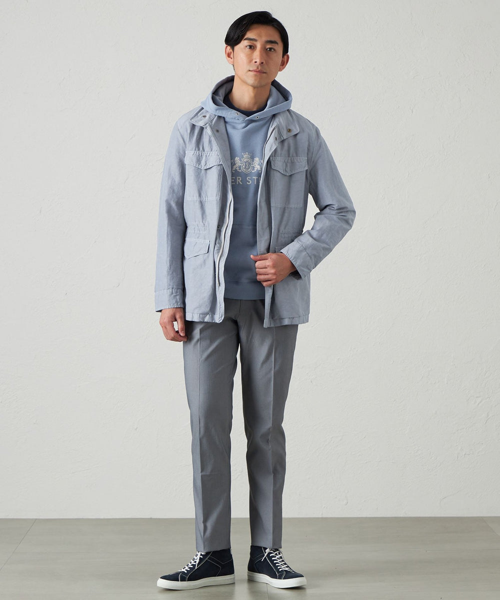 ウォッシャブル】ガーメントダイミリタリージャケット(ブルゾン