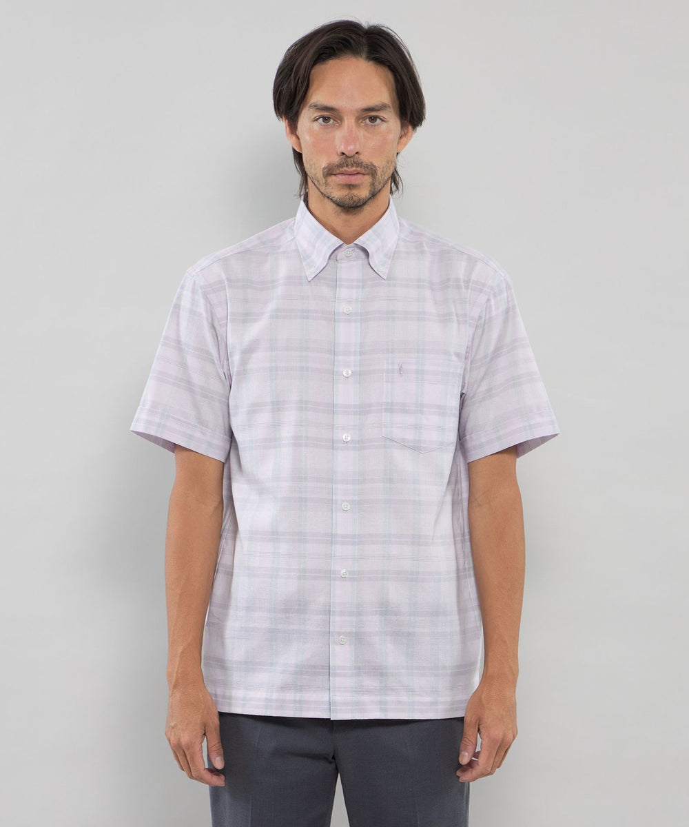 パナマチェック半袖ボタンダウンシャツ(トップス)｜MACKINTOSH LONDON