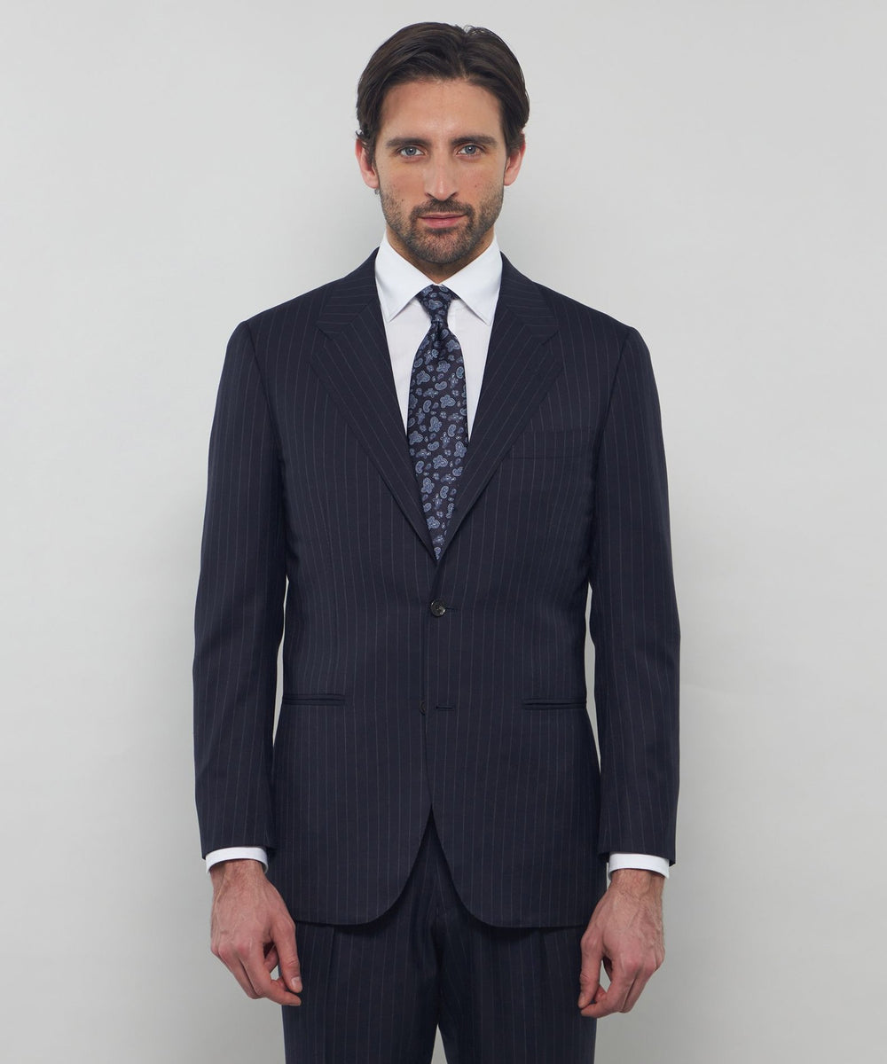ウールシルク チョークストライプスーツ(スーツ)｜MACKINTOSH LONDON