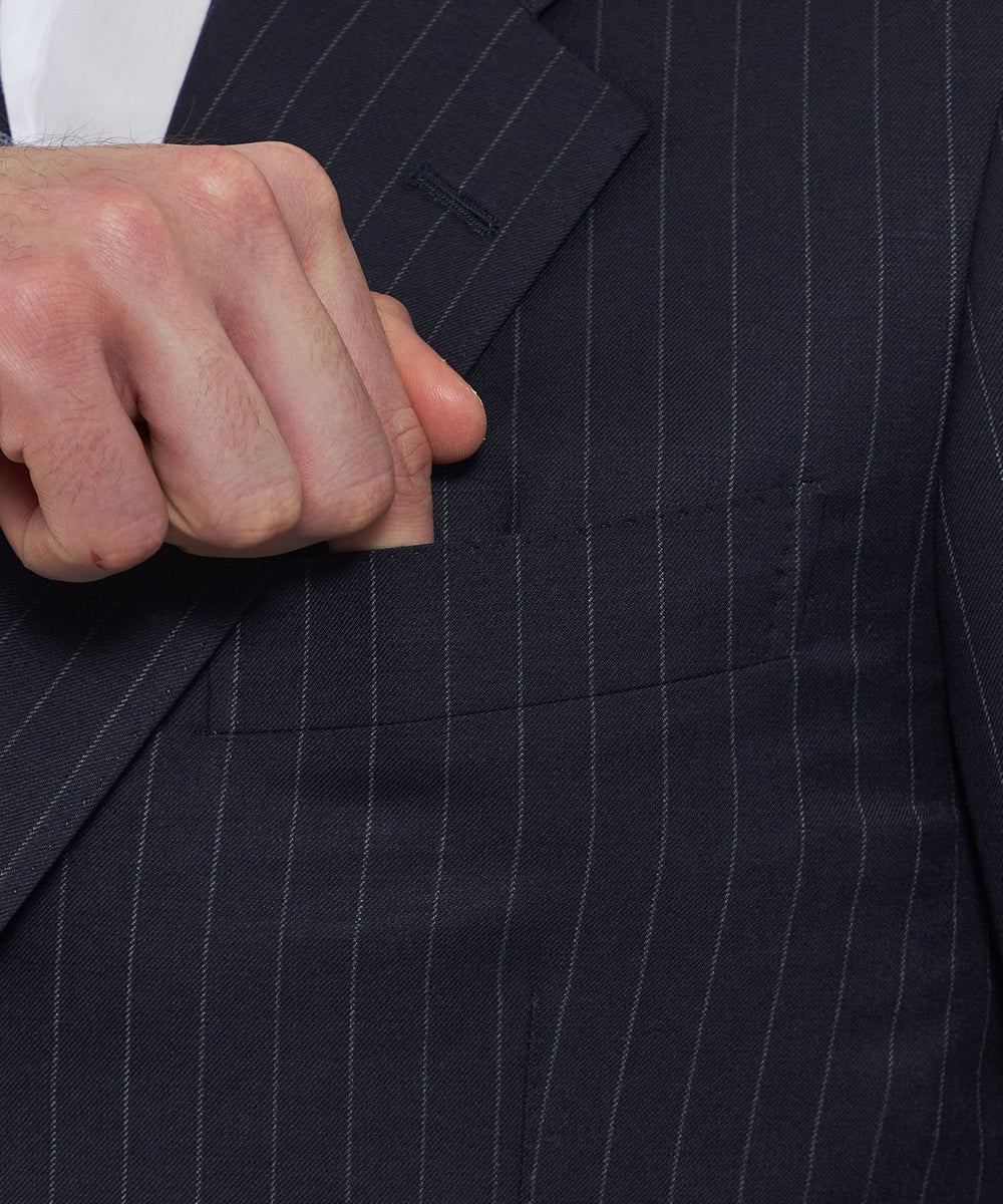 ウールシルク チョークストライプスーツ(スーツ)｜MACKINTOSH LONDON